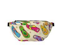 YFSGDLBN Colorful Flip Flops Stampato Crossbody Marsupio Daily Casual Chest Bag, Nero , Taglia unica