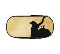 YFSGDLBN Cool Bull Riding - Astuccio per matite con stampa, astuccio portatile per cancelleria, Nero , Taglia unica, Portamonete