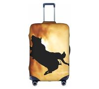 YFSGDLBN Cool Bull Riding - Copertura protettiva per valigia, elasticizzata, con stampa, bianco, S