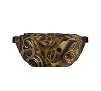 YFSGDLBN Cool Steampunk Gears Stampato Crossbody Marsupio Daily Casual Borsa Petto, Nero , Taglia unica