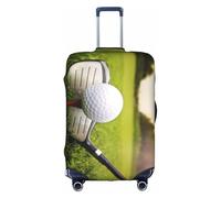 YFSGDLBN Copertura protettiva elasticizzata per valigia stampata con pallina da golf, bianco, L
