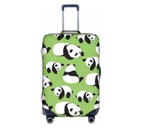 YFSGDLBN Copertura protettiva elasticizzata per valigie con stampa di panda con sfondo verde, bianco, L