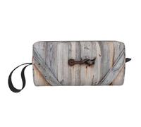 YFSGDLBN Country Barn Wood Door stampato Ricevi borsa portatile viaggio cosmetico borsa da toilette borsa di immagazzinaggio, bianco, Taglia unica