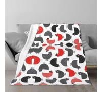 YFSGDLBN Creative Cartoon Pollo stampato Coperta in pile Condizionatore d'aria