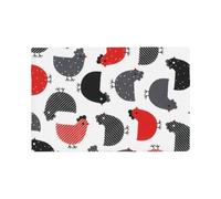 YFSGDLBN Creative Cartoon Pollo stampato imitazione lino tovaglietta decorativa tovaglietta