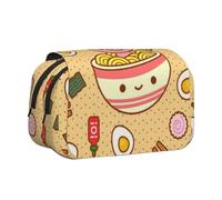 YFSGDLBN Delicious Sweet Ramen stampato doppio Clamshell portapenne astuccio matita