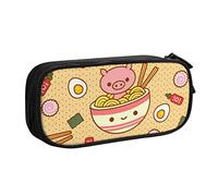 YFSGDLBN Delicious Sweet Ramen stampato grande capacità matita caso doppio astuccio portatile cancelleria sacchetto, Nero , Taglia unica, Portamonete