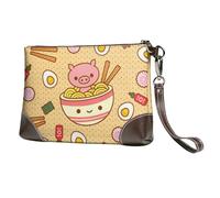 YFSGDLBN Deliziosa pochette in vera pelle con stampa ramen dolce ramen, pochette in vera pelle con cerniera, Delizioso dolce Ramen, Taglia unica