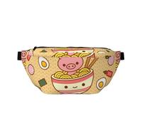 YFSGDLBN Delizioso Sweet Ramen stampato Crossbody Marsupio Daily Casual Borsa Petto, Nero , Taglia unica