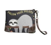 YFSGDLBN Explosion Burst - Pochette in vera pelle, con cerniera, colore: rosso e nero, Segui i tuoi sogni., Taglia unica