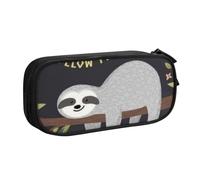 YFSGDLBN Follow Your Dreams - Astuccio portamatite, grande capacità, con stampa bradipo, Nero , Taglia unica, Portamonete