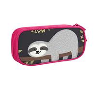 YFSGDLBN Follow Your Dreams - Astuccio portamatite, grande capacità, con stampa bradipo, rosa, Taglia unica, Portamonete