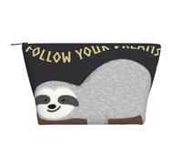 YFSGDLBN Follow Your Dreams - Borsa per trucchi con stampa di bradipo, Nero , Taglia unica