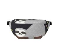 YFSGDLBN Follow Your Dreams - Marsupio con stampa bradipo, Nero , Taglia unica