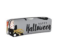 YFSGDLBN Happy-Halloween-Day-Trick-Or-Treat - Astuccio in pelle con stampa, astuccio portatile per cancelleria, bianco, Taglia unica, Portamonete