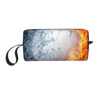 YFSGDLBN Ice and Fire Pallavolo Stampato Ricevi Bag Daily Storage Bag Makeup Bag