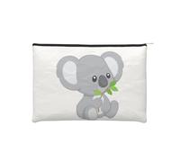 YFSGDLBN Koala mangia la borsa cosmetica riutilizzabile della borsa cosmetica stampata della foglia