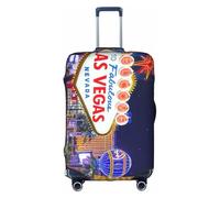 YFSGDLBN Las Vegas Night City stampato valigia copertura elastica bagagli copertura protettiva, bianco, XL
