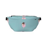 YFSGDLBN Little Ballerina Dancing Girl Stampato Crossbody Marsupio Daily Casual Borsa Petto, Nero , Taglia unica