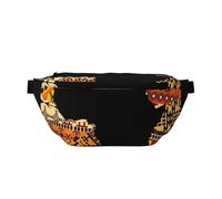 YFSGDLBN Mappa africana modello etnico stampato Crossbody Marsupio quotidiano casual borsa petto, Nero , Taglia unica