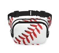 YFSGDLBN Marsupio a doppio strato quadrato stampato in pizzo da baseball borsa da petto casual quotidiano, Nero , Taglia unica