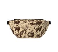 YFSGDLBN Marsupio a tracolla con stampa cappello da strega, stile casual quotidiano, Nero , Taglia unica