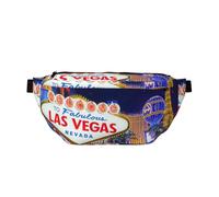 YFSGDLBN Marsupio a tracolla con stampa di Las Vegas Night City Daily Casual, Nero , Taglia unica