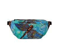 YFSGDLBN Marsupio a tracolla con stampa libellula, stile casual quotidiano, Nero , Taglia unica