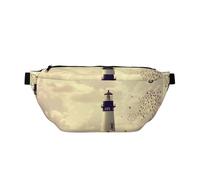 YFSGDLBN Old Lighthouse - Marsupio con stampa a tracolla, stile casual quotidiano, Nero , Taglia unica