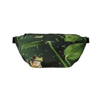 YFSGDLBN Peace Tree Frog - Marsupio a tracolla con stampa rana, Nero , Taglia unica