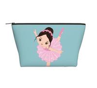 YFSGDLBN Piccola ballerina che balla ragazza ha stampato la borsa quotidiana di immagazzinaggio del sacchetto di trucco borsa cosmetica portatile da viaggio, Nero , Taglia unica