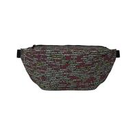YFSGDLBN Programmatore Programmazione Codice Stampato Crossbody Marsupio Daily Casual Borsa Petto, Nero , Taglia unica