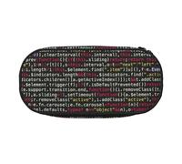 YFSGDLBN Programmatore Programmazione Codice Stampato Matita Bag Pencil Case Astuccio Astuccio Portatile Cancelleria Pouch, Nero , Taglia unica, Portamonete