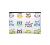 YFSGDLBN Sacchetto cosmetico riutilizzabile della borsa cosmetica della carta stampata degli uccelli di gufo