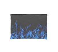 YFSGDLBN Sacchetto cosmetico riutilizzabile di carta stampata blu della fiamma