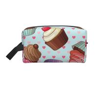 YFSGDLBN Sacchetto di immagazzinaggio stampato del modello del cupcake borsa cosmetica portatile di viaggio borsa da toilette