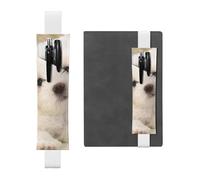 YFSGDLBN Simpatico portapenne in pelle stampata con cucciolo di maltese, bianco, Taglia unica, Portamonete