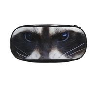 YFSGDLBN Simpatico procione stampato astuccio matita astuccio portatile cancelleria sacchetto, Nero , Taglia unica, Portamonete