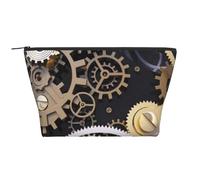 YFSGDLBN Steampunk Meccanico Ingranaggi Stampato Daily Storage Bag Makeup Bag Portatile Viaggio Cosmetico Bag, Nero , Taglia unica
