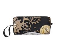 YFSGDLBN Steampunk Meccanico Ingranaggi Stampato Ricevi Borsa Portatile Viaggio Cosmetici Bag Toiletry Bag Storage Bag, bianco, Taglia unica