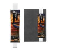 YFSGDLBN Sunset bicchiere di vino stampato in pelle portapenne segnalibro matita caso, bianco, Taglia unica, Portamonete