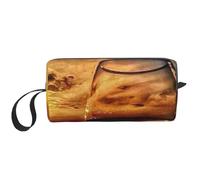YFSGDLBN Sunset bicchiere di vino stampato riceve borsa quotidiana sacchetto di immagazzinaggio borsa trucco