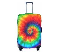 YFSGDLBN Tie Dye Hippies - Copertura protettiva per valigia, elasticizzata, con stampa hippie, bianco, S