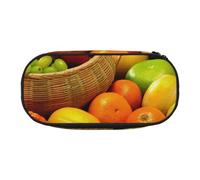 YFSGDLBN Varietà Verdure Fresche Frutta Stampato Matita Sacchetto Matita Astuccio Astuccio Astuccio Portatile Cancelleria Pouch, Nero , Taglia unica, Portamonete