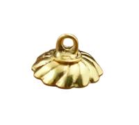 YFSHC 10 pezzi 8-25 mm sfera di vetro con perline tappo set bottiglia globo pendente gioielli accessori fai da te fatto a mano-oro ondulato-palla di vetro da 8 mm