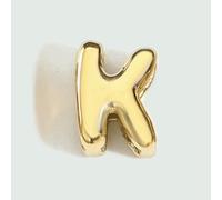 YFSHC Ciondolo a forma di lettera in acciaio inossidabile lucidato con design mini 3D per la creazione di gioielli fai da te con collane e braccialetti - XP46998 - Colore oro K