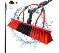 YFSMBD Kit Pulizia Pannelli Fotovoltaici, 3,6-10.8m Pulitore Regolabile in Lunghezza per Pulizia delle Finestre, Scopa Spazzola Telescopica Alimentata Acqua per Solari e Tetti (55cm Spazzola,3.6M)
