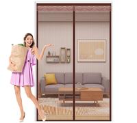 YFSMBD Zanzariera Magnetica Finestra, Zanzariera Per Porta, Zanzariera Senza Fori, Zanzariere Magnetiche Per Porte Finestre, Zanzariere Per Caravan Marrone (150x240cm)