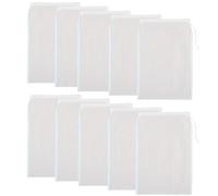 YFTRFR 10 Pezzi Sacchetto Filtro, Setaccio in Nylon Grado Alimentare con Coulisse Borsa Riutilizzabile Lavabili per Birra Homebrew, Sidro, Uva, Vino, Latte di Noci, Tofu, Mandorla, Yogurt(Bianco)