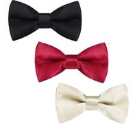 YFTRFR 3 Pezzi Classico Pre-Legato Papillon Dimensioni Aggiustabili Tinta Unita con Fibbia Adatto per Eventi Festivi Affari Matrimoni Compleanni Comodi e Alla Moda Accessorio Elegante